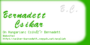 bernadett csikar business card